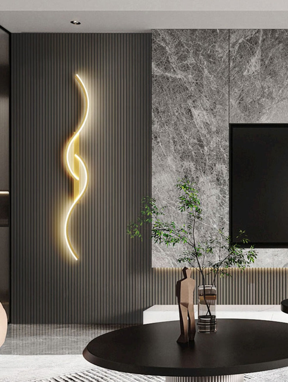 Modern LED Wall Light Curved Minimalist Design - Product detail 8