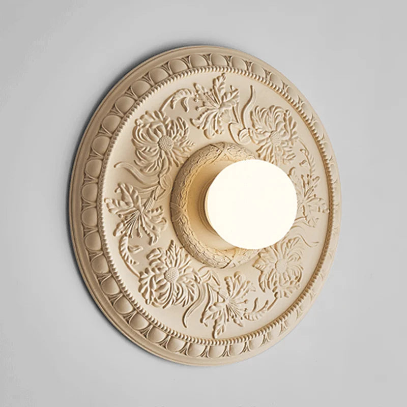 Victorian Ceiling Medallion Light Floral Relief Pattern - Product detail 5