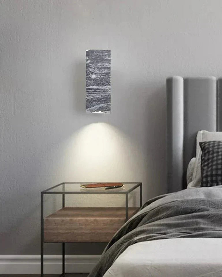 Modern Stone Wall Lamp Grey Cylindrical LED Sconce - Product detail 5