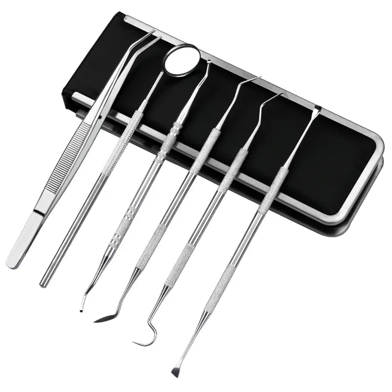Professional Dental Care Set  6-Piece Stainless Steel Tartar Removal Tools - Product detail 4