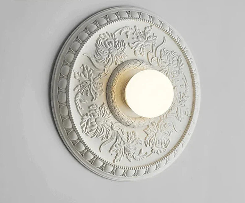 Victorian Ceiling Medallion Light Floral Relief Pattern - Product detail 12