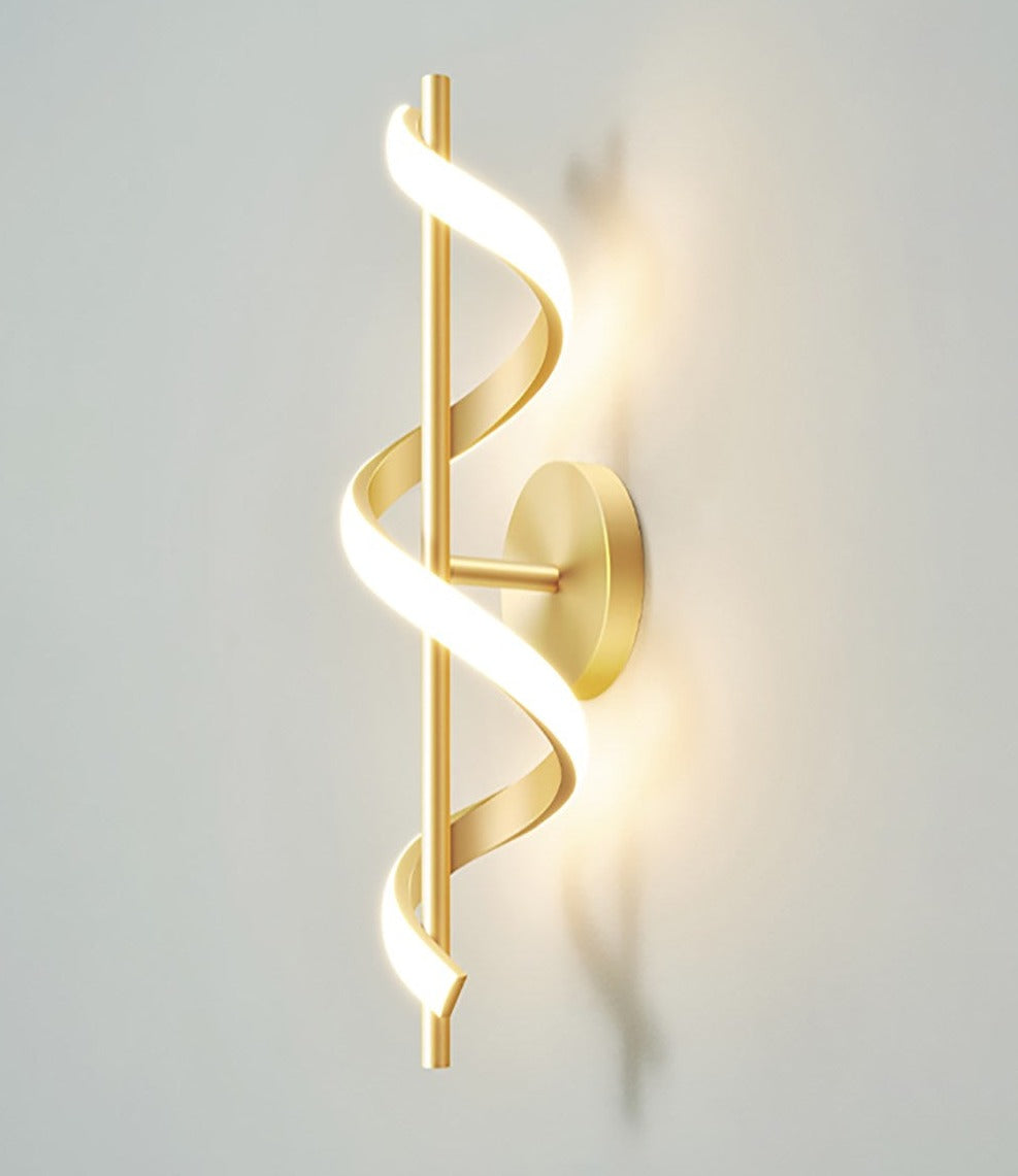 Modern Spiral Wall Light Gold White LED Design - Product detail 12