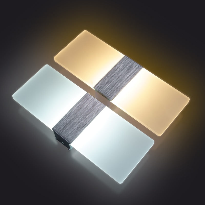 Modern Wall Sconce Minimalist Acrylic Panel with Gold Accent - Product detail 9