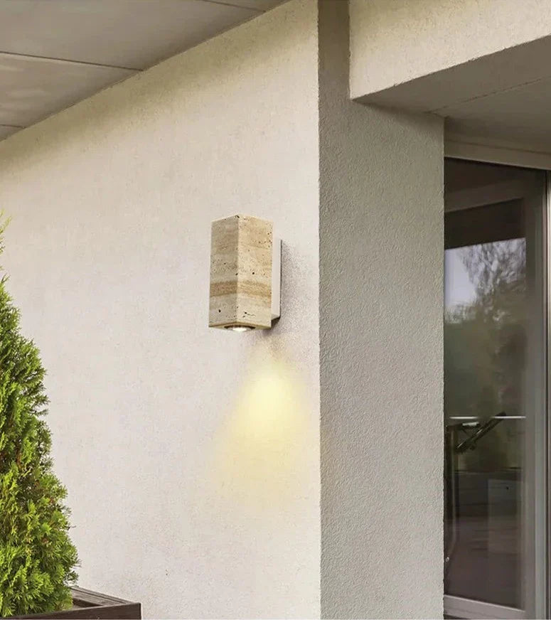 Natural Stone Wall Light Travertine LED Sconce - Product detail 11