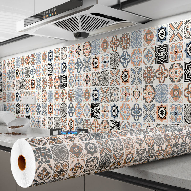 Geometric Mural Wallpaper | Vintage Mediterranean Tiles Pattern