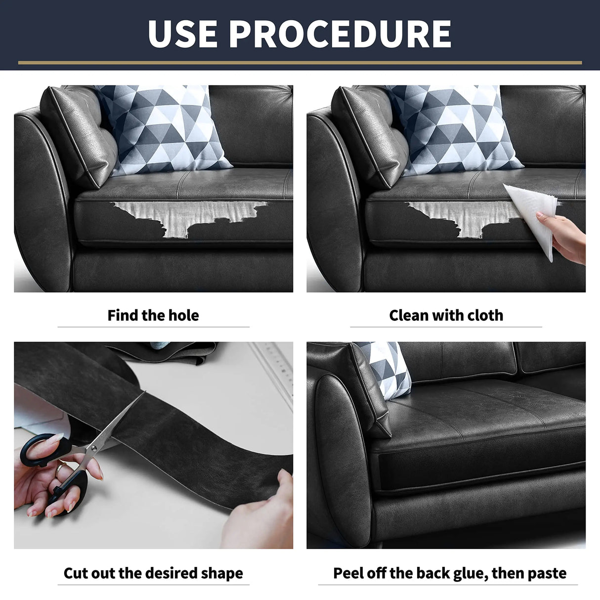 Leather Repair Patch  Self-Adhesive PU Material for Furniture and Accessories - Product detail 7
