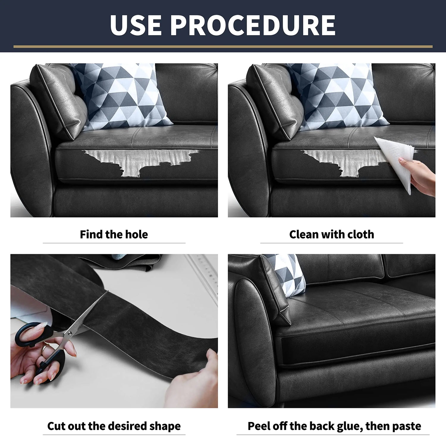 Leather Repair Patch  Self-Adhesive PU Material for Furniture and Accessories - Product detail 7