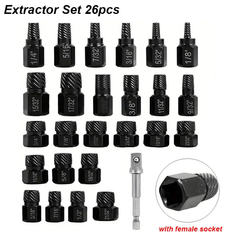 Professional Screw Extractor Set Heat-Treated Chrome-Moly Steel - Product detail 15