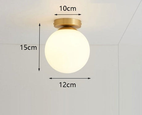 Modern Wall Sconce  Brushed Gold Globe Light - Product detail 12