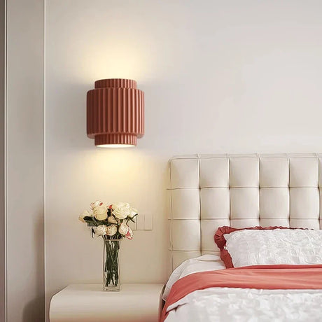 Modern Wall Sconce  Ribbed Resin Design - Product example