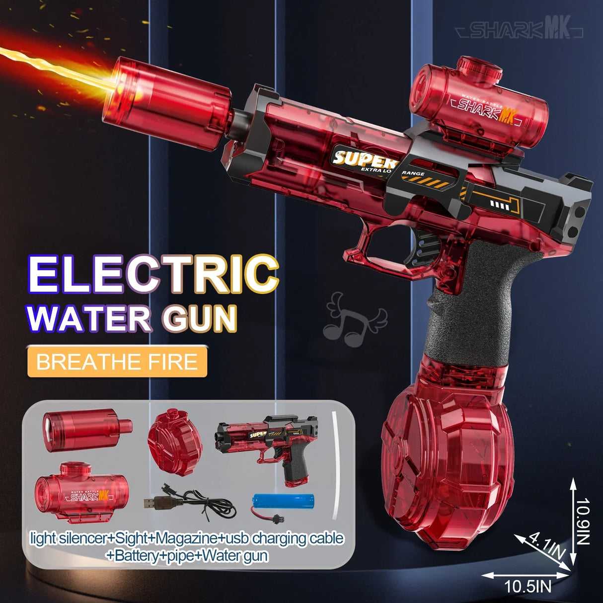 LED Water Gun  Automatic Electric Blaster With Light Effects - Product detail 11