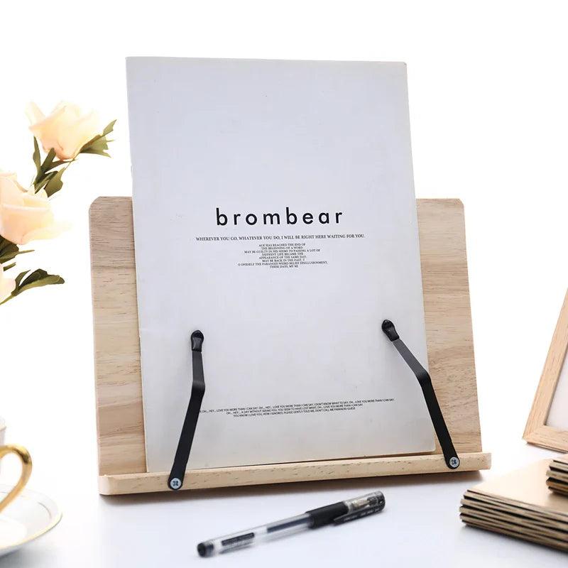 Wooden Book Stand Adjustable Pine Reading Holder - Product detail 6