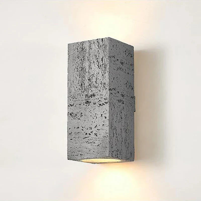 Modern Cement Wall Light Textured Concrete Sconce - Detailed view
