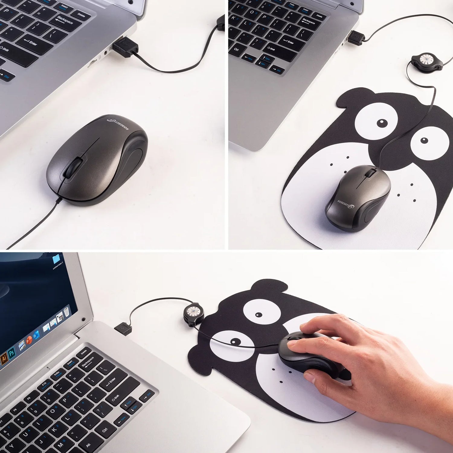 USB Type C Retractable Mouse  Compact Travel Design - Product detail 9