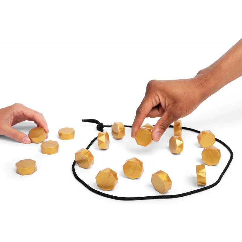 Magnetic Strategy Board Game  Golden Geometric Pieces Design - Product showcase