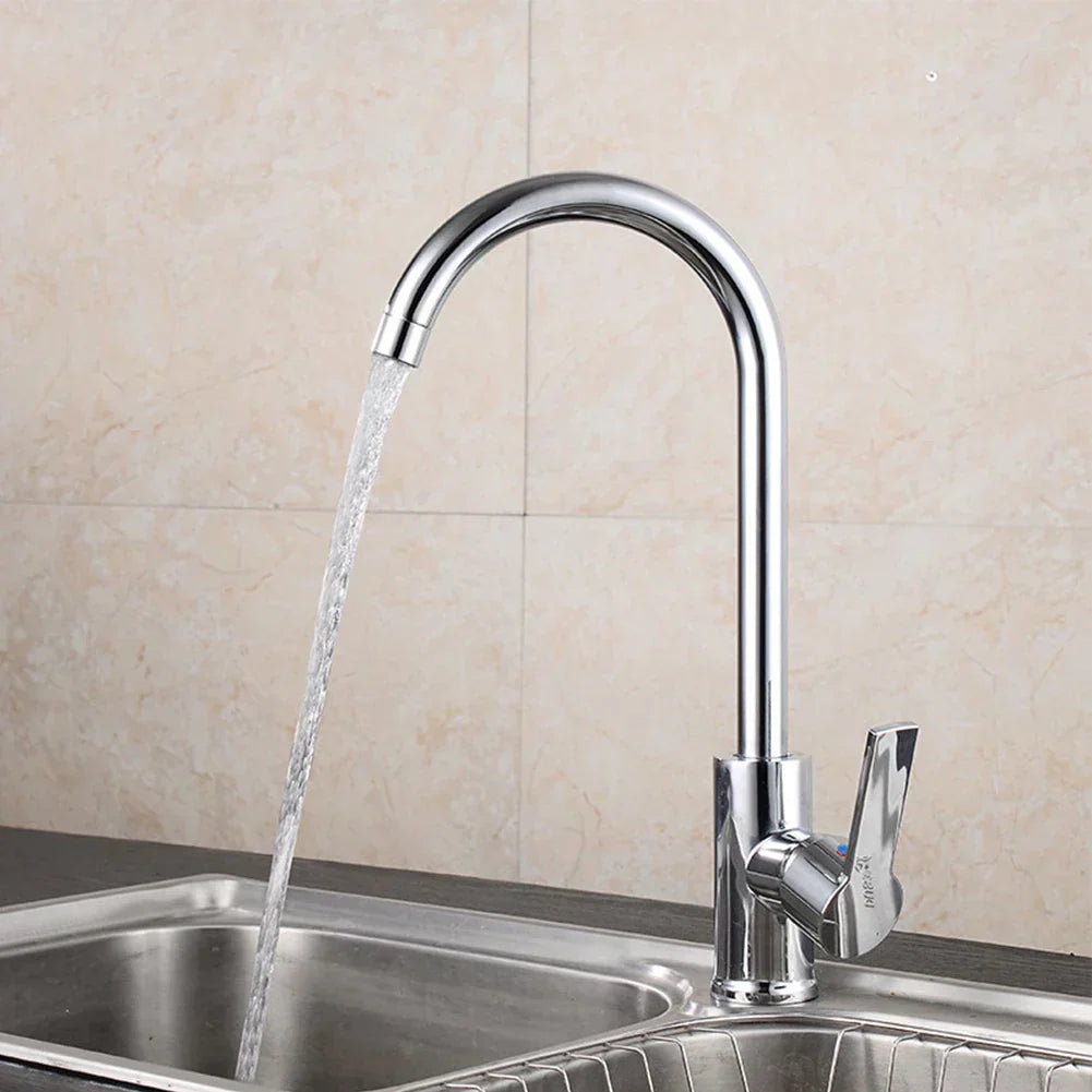 Modern Kitchen Faucet Chrome Single Handle Design - Product example