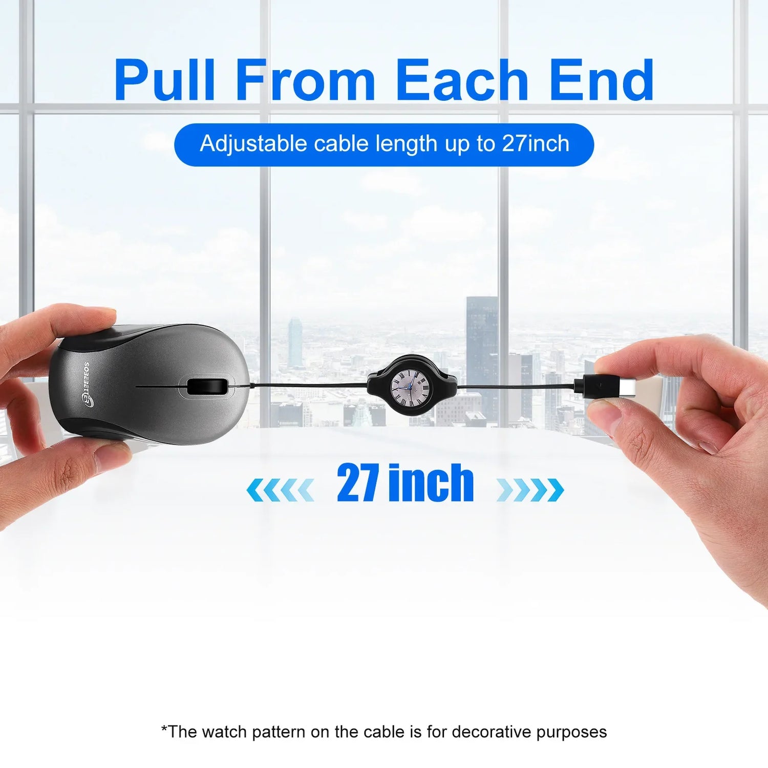 USB Type C Retractable Mouse  Compact Travel Design - Product detail 5