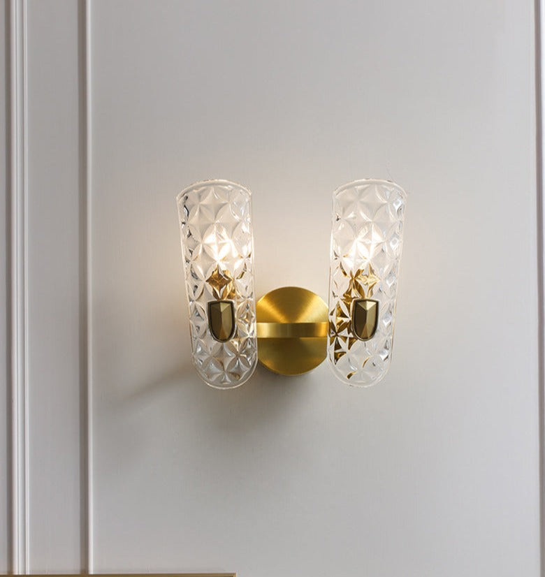 Modern Wall Sconce Crystal Glass with Gold Base - Product detail 7