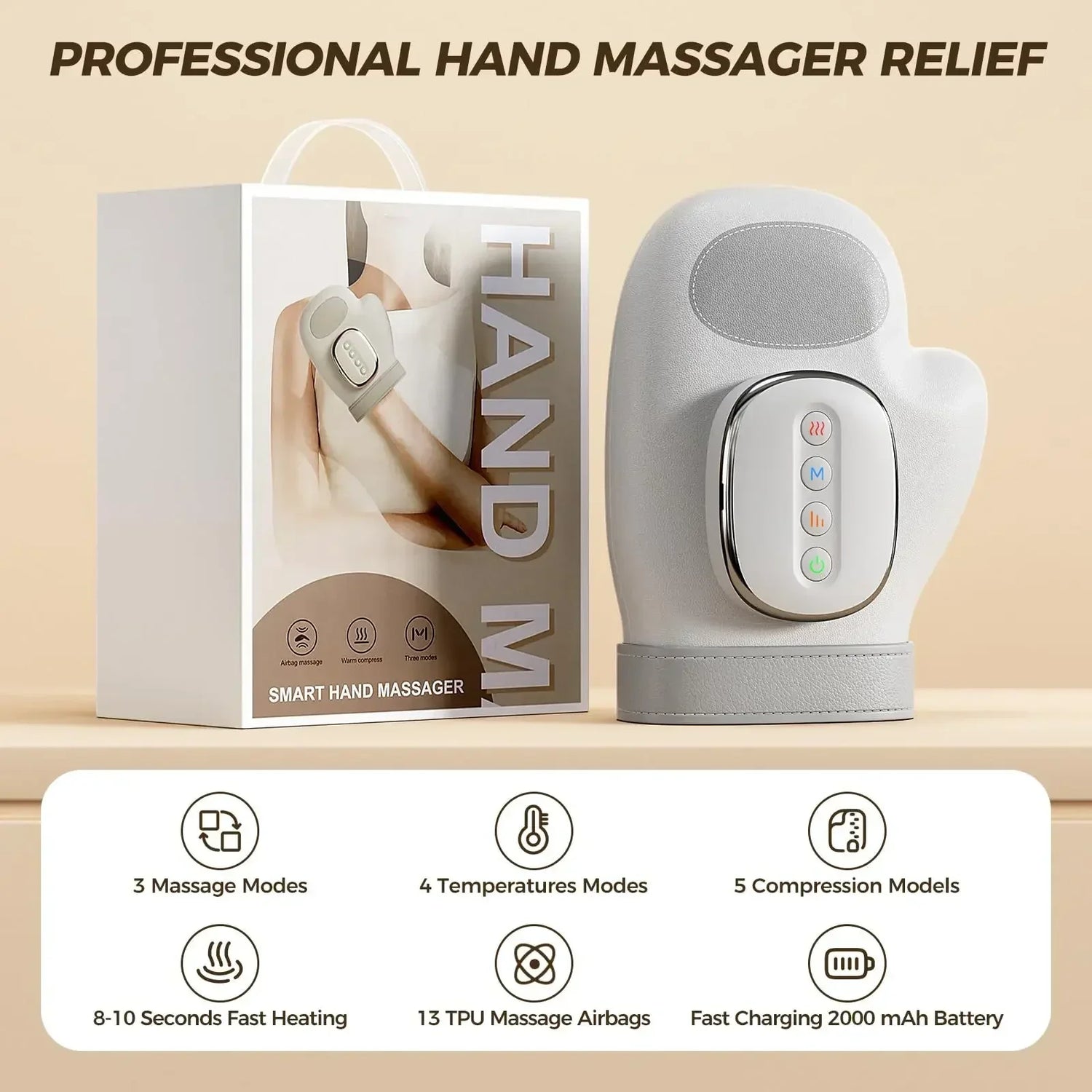 Electric Hand Massager  Heat Compression Therapy Device - Product detail 8