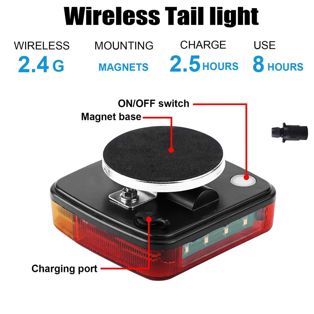 Wireless LED Trailer Lights  Magnetic Mount with Dual Color Signal - Product detail 6