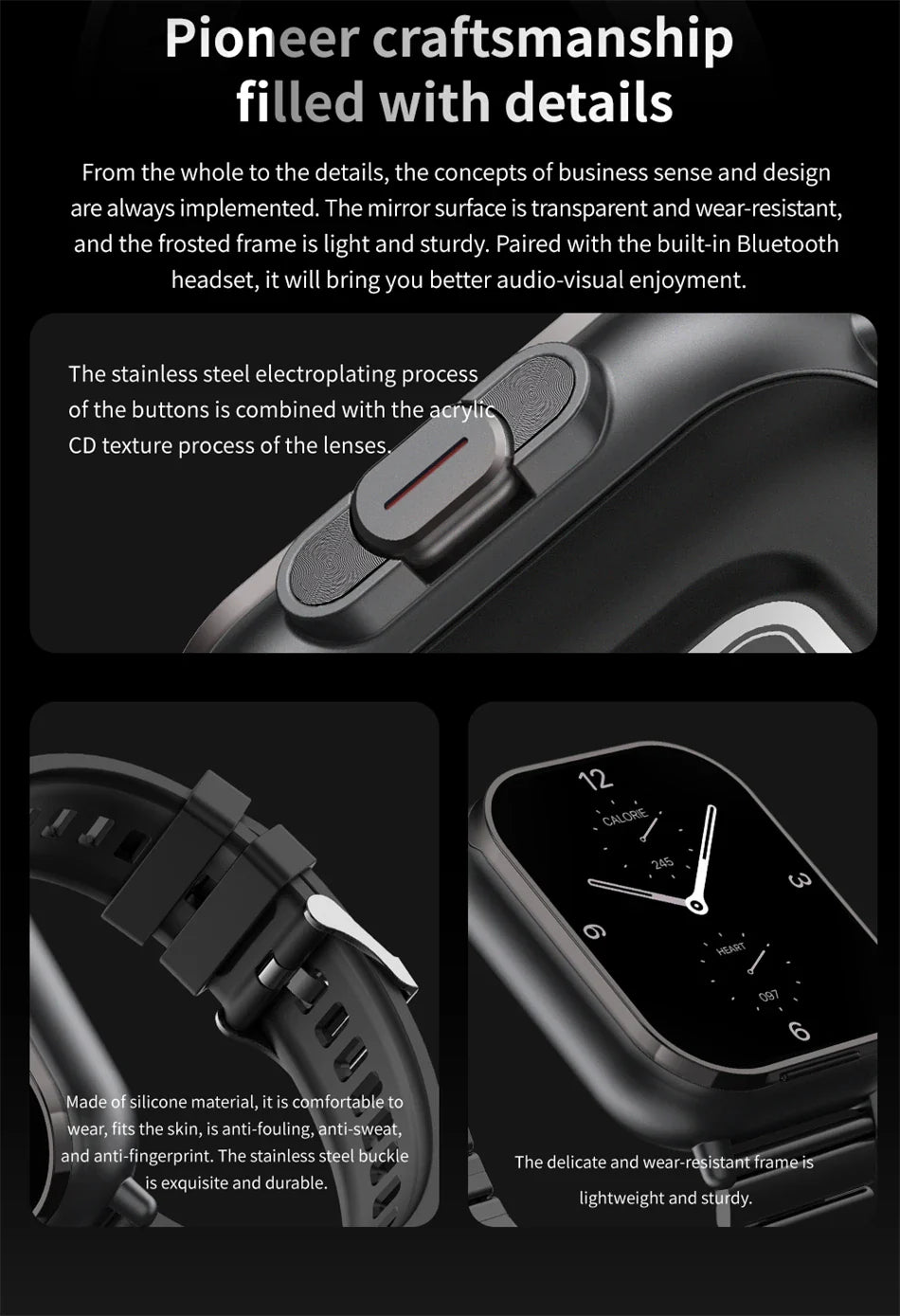 Smart Fitness Watch  2-in-1 AMOLED With Wireless Earbuds - Product detail 11