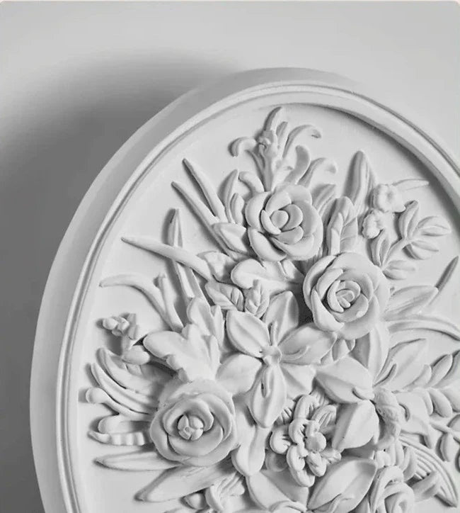 Vintage Wall Lamp French Round Floral Relief Design - Product detail 10