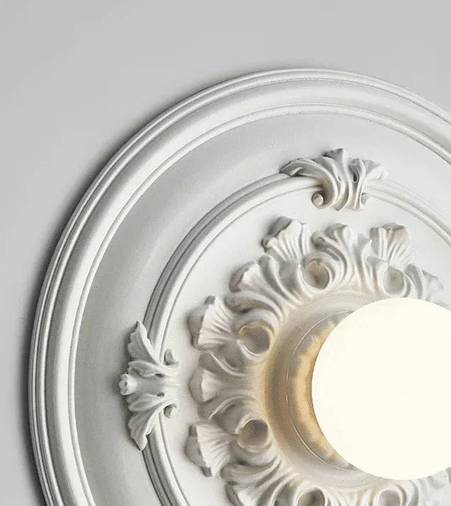 Victorian Ceiling Medallion Wall Light Ornate Floral Relief Design - Product detail 8
