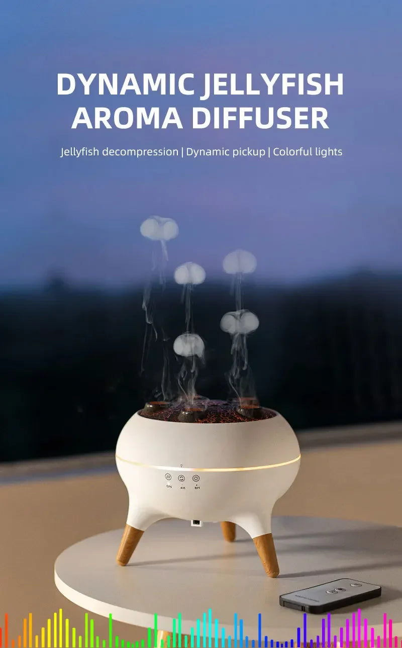Smart Essential Oil Diffuser  Jellyfish Design With Remote Control - Product detail 10