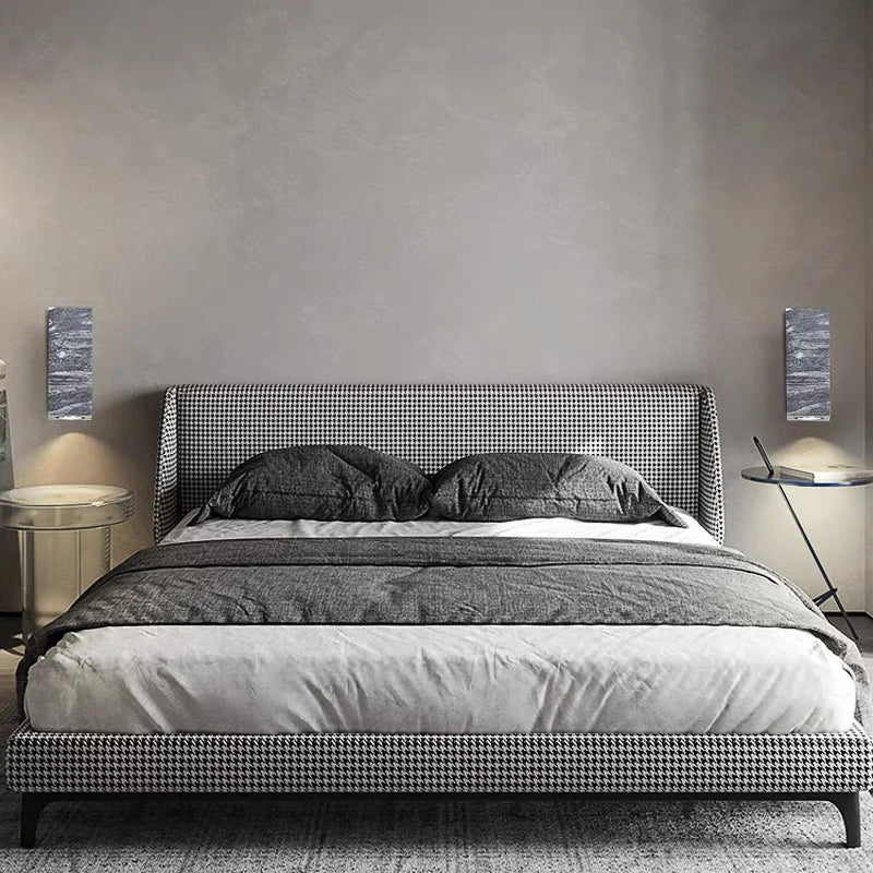 Modern Stone Wall Lamp Grey Cylindrical LED Sconce - Product example