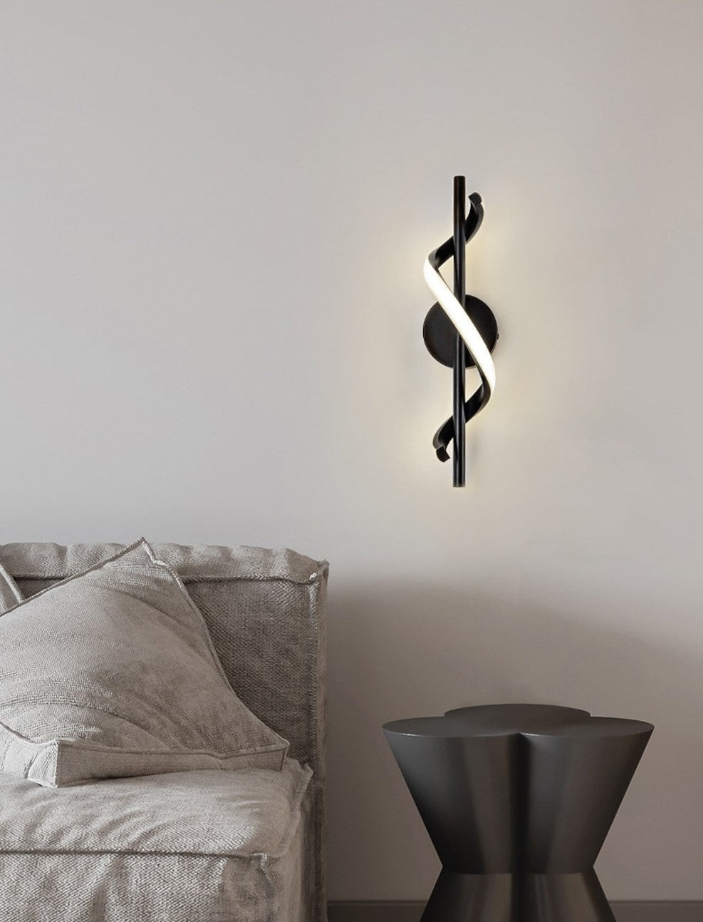 Modern Spiral Wall Light Gold White LED Design - Product detail 7