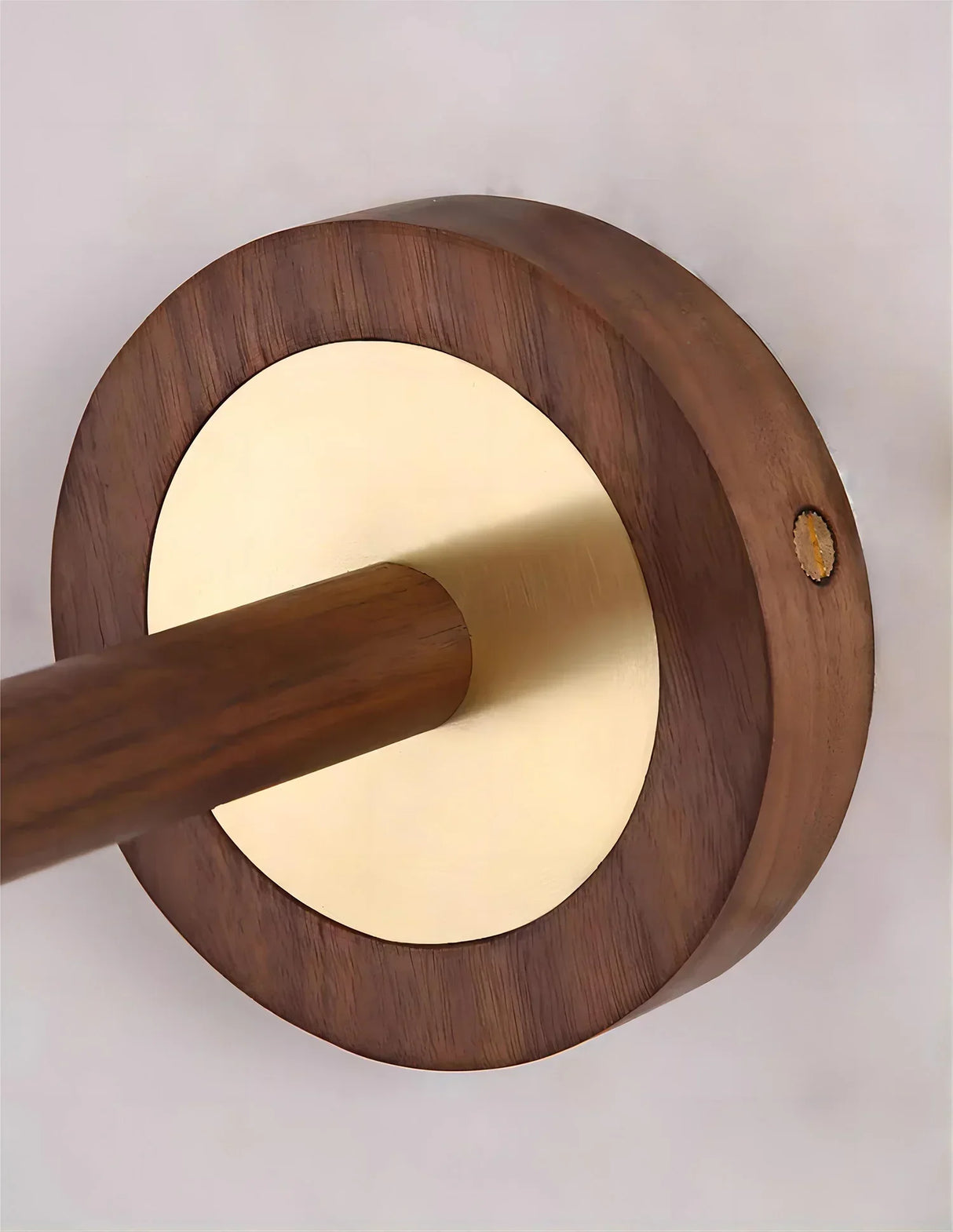 Modern Dual Globe Wall Light Brass Wood Accent Design - Product detail 13