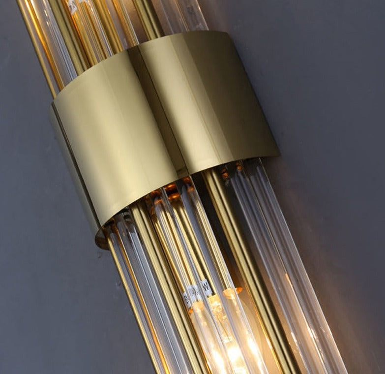 Modern Crystal Wall Lamp Gold Finish Metal Sconce - Product detail 12