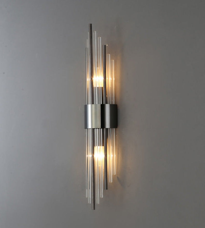 Modern Crystal Wall Lamp Gold Finish Metal Sconce - Product detail 10