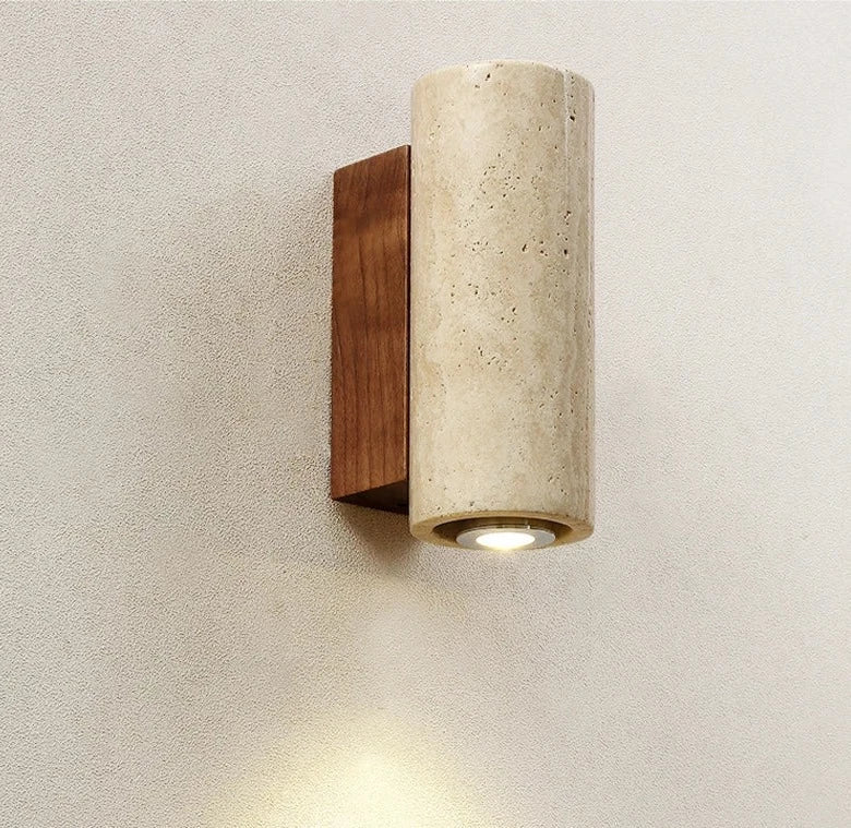 Natural Stone Wall Light Travertine LED Sconce - Product detail 12