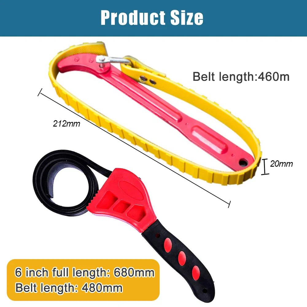 Professional Strap Wrench Adjustable Oil Filter Pipe Tool - Product detail 6