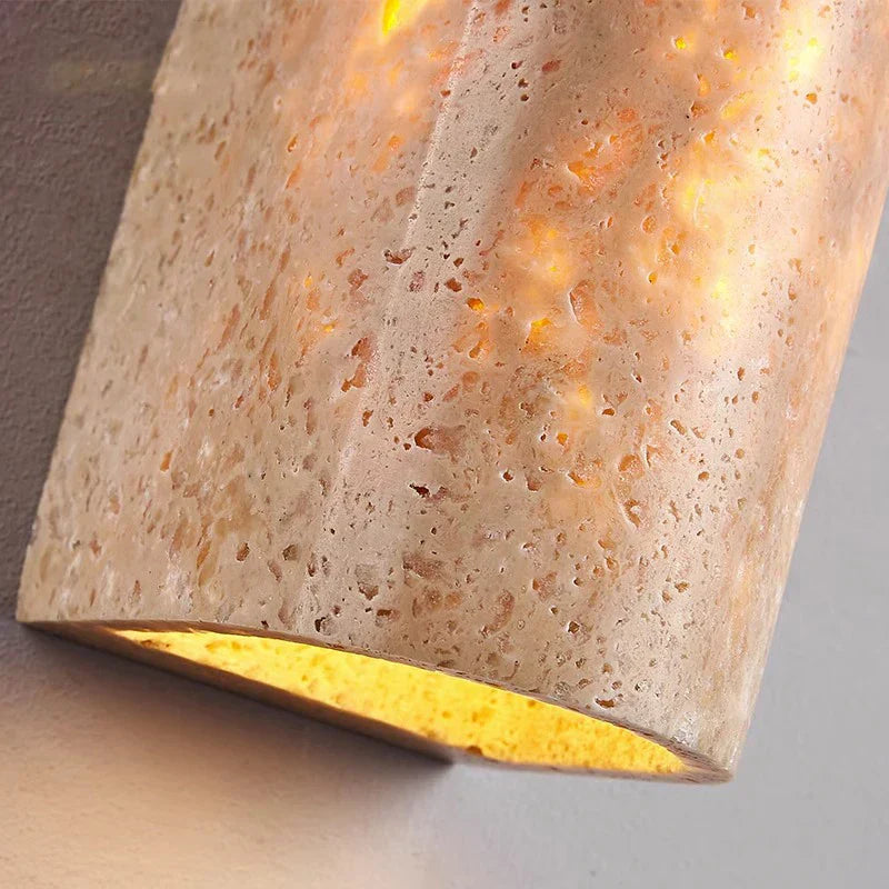 Modern Stone Wall Lamp Natural Textured Surface - Product detail 6