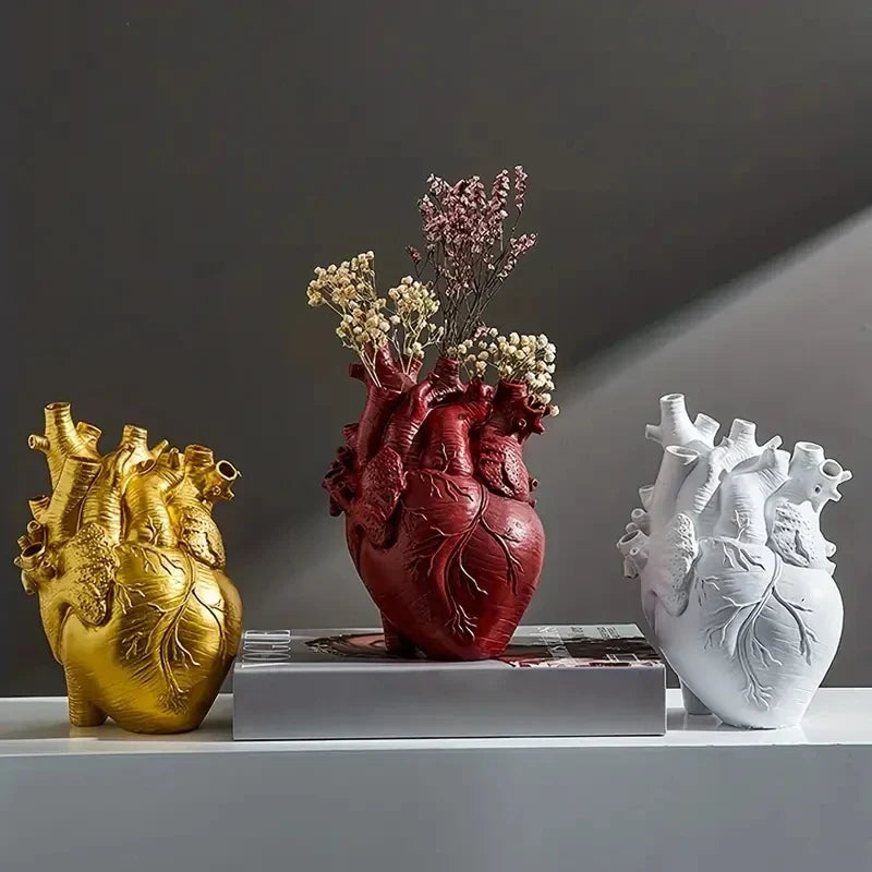 Anatomical Heart Vase  Modern Art Decor Sculpture - Detailed view
