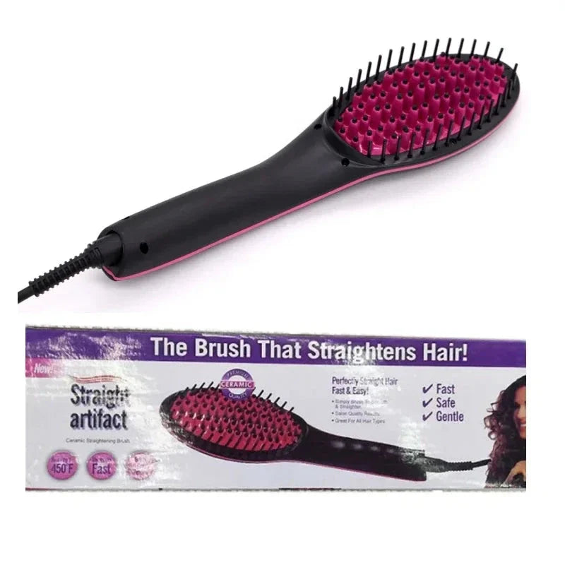 Digital Hair Straightening Brush LCD Temperature Control - Product detail 4