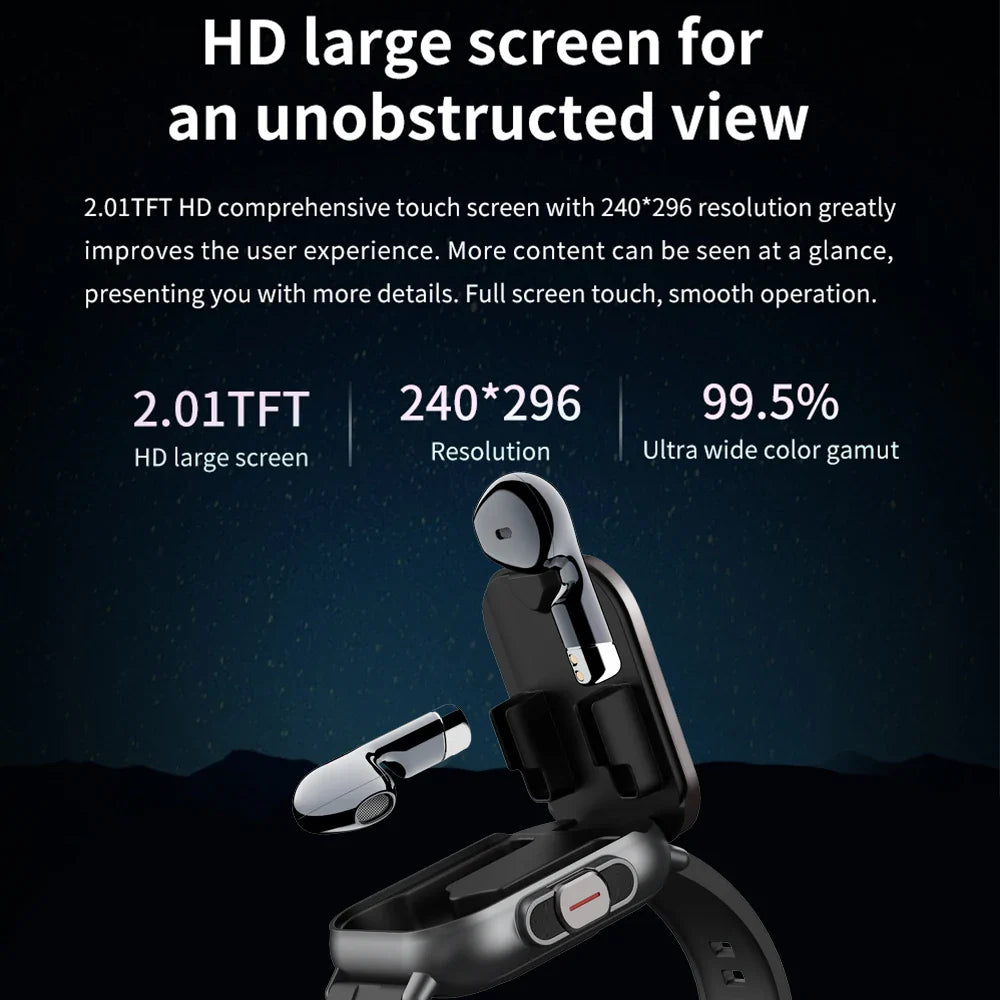 Smart Fitness Watch  2-in-1 AMOLED With Wireless Earbuds - Product detail 4