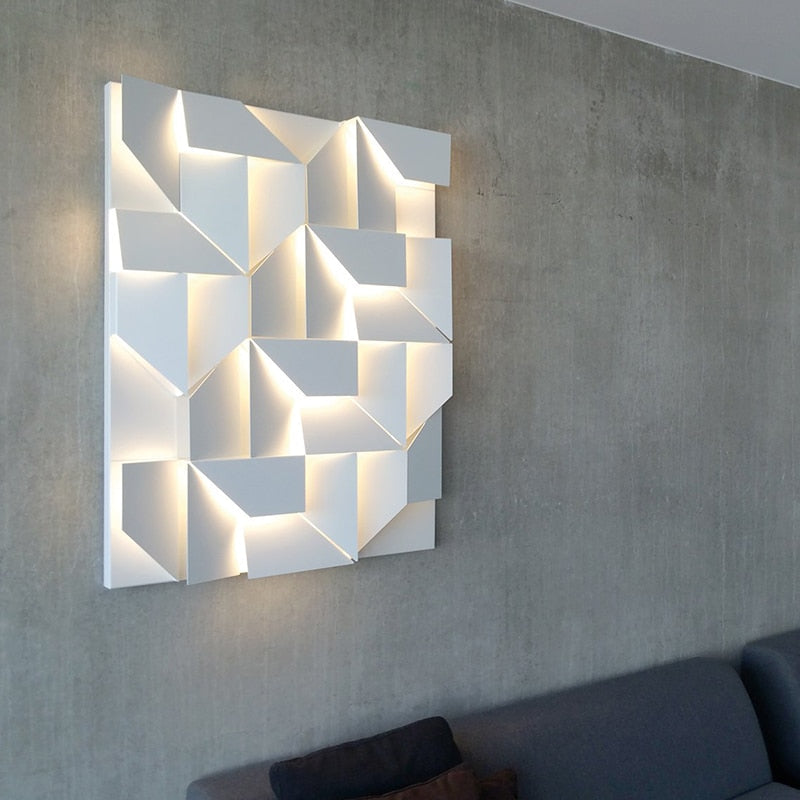 Modern 3D Wall Light Geometric LED Panel Design - Product detail 16