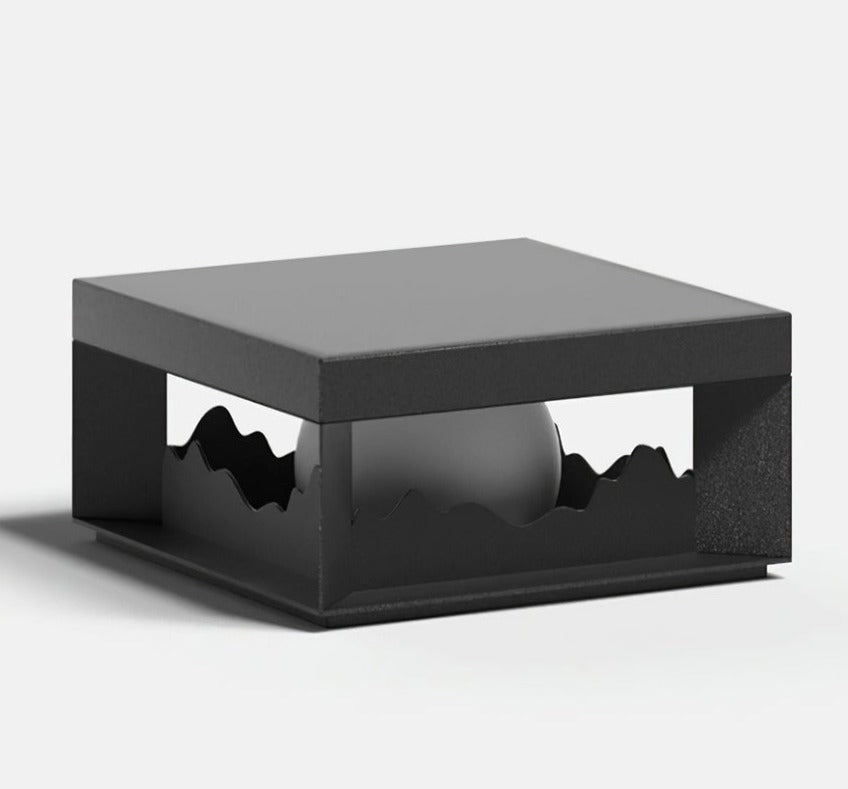 Modern Solar Wall Light  Cube Frame Mountain Silhouette - Product detail 16