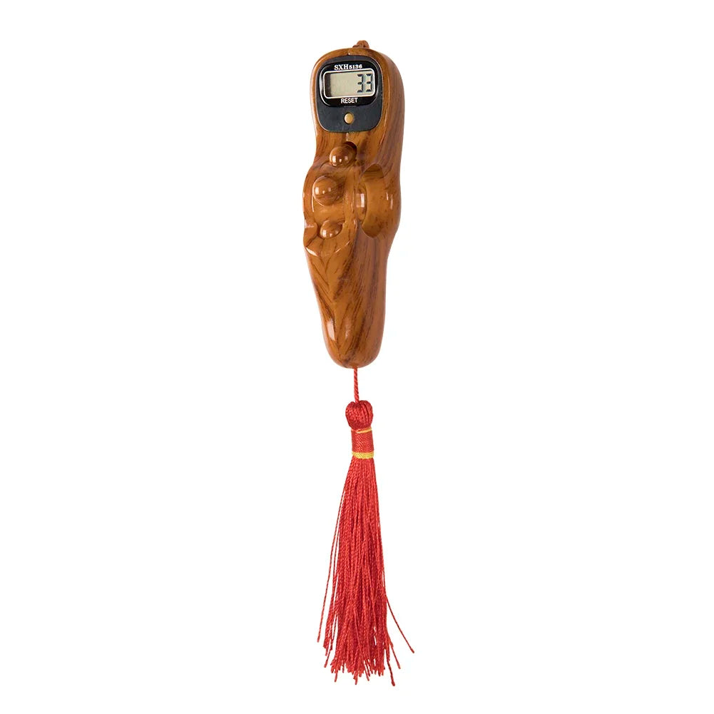 Digital Prayer Counter Wood Grain Design with Tassel - Product detail 12