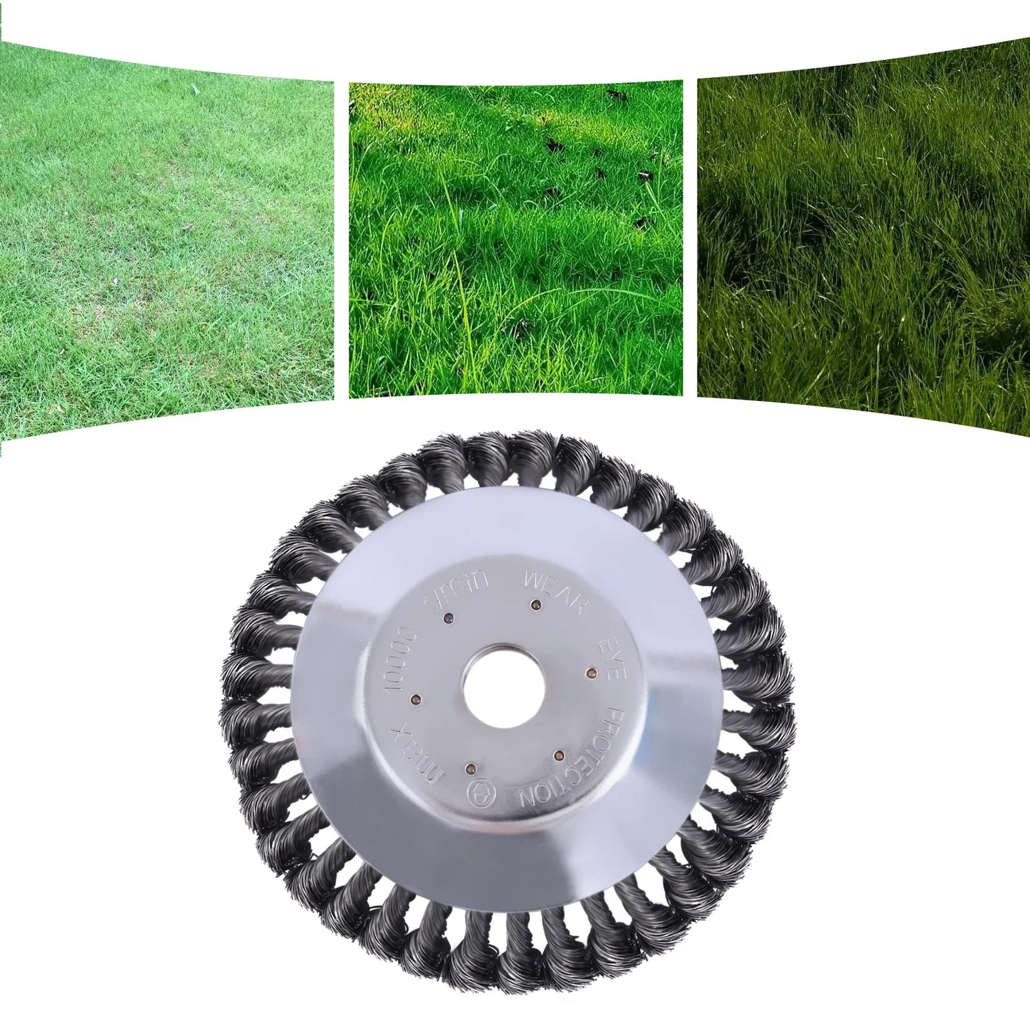 Steel Wire Grass Trimmer Head  Professional 15cm Weed Removal Brush - Product example