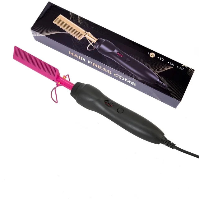 Electric Hair Straightening Comb Ceramic Heating Technology - Detailed view