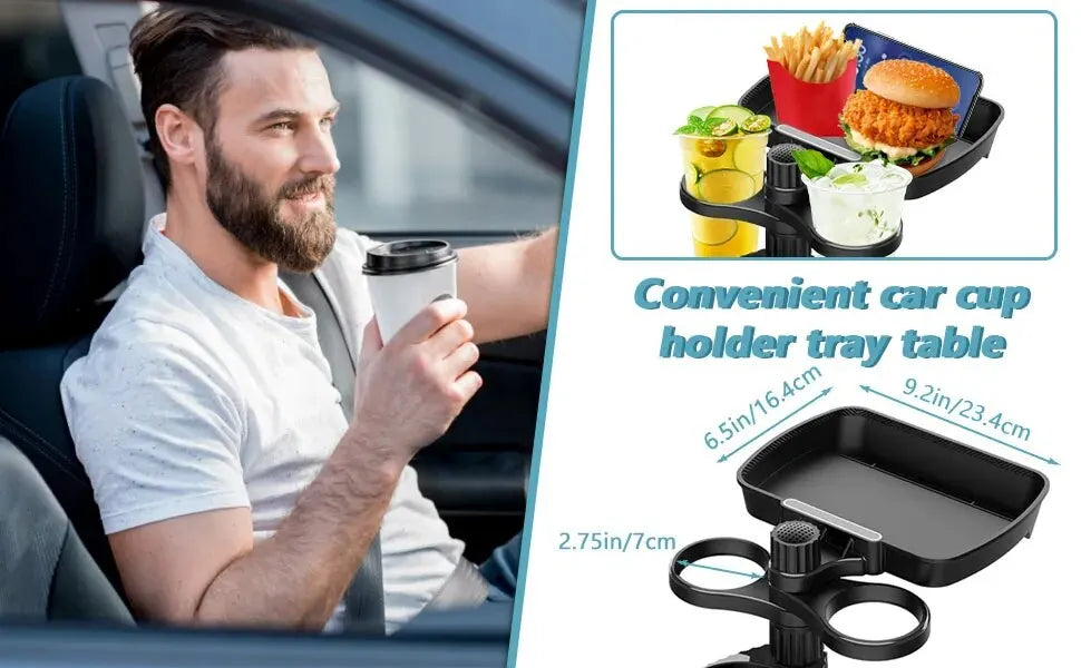 Car Cup Holder Expander Multi-Function Food Drink Tray - Product detail 8