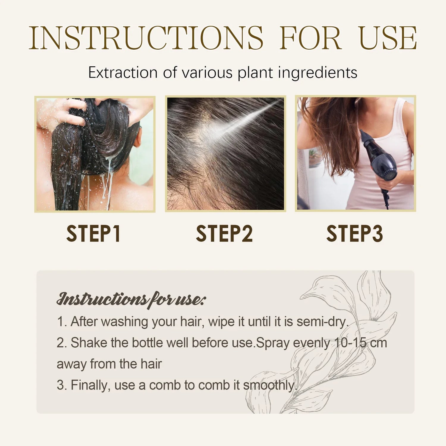 Professional Keratin Hair Serum  Natural Oil Complex for Frizz Control - Product detail 9