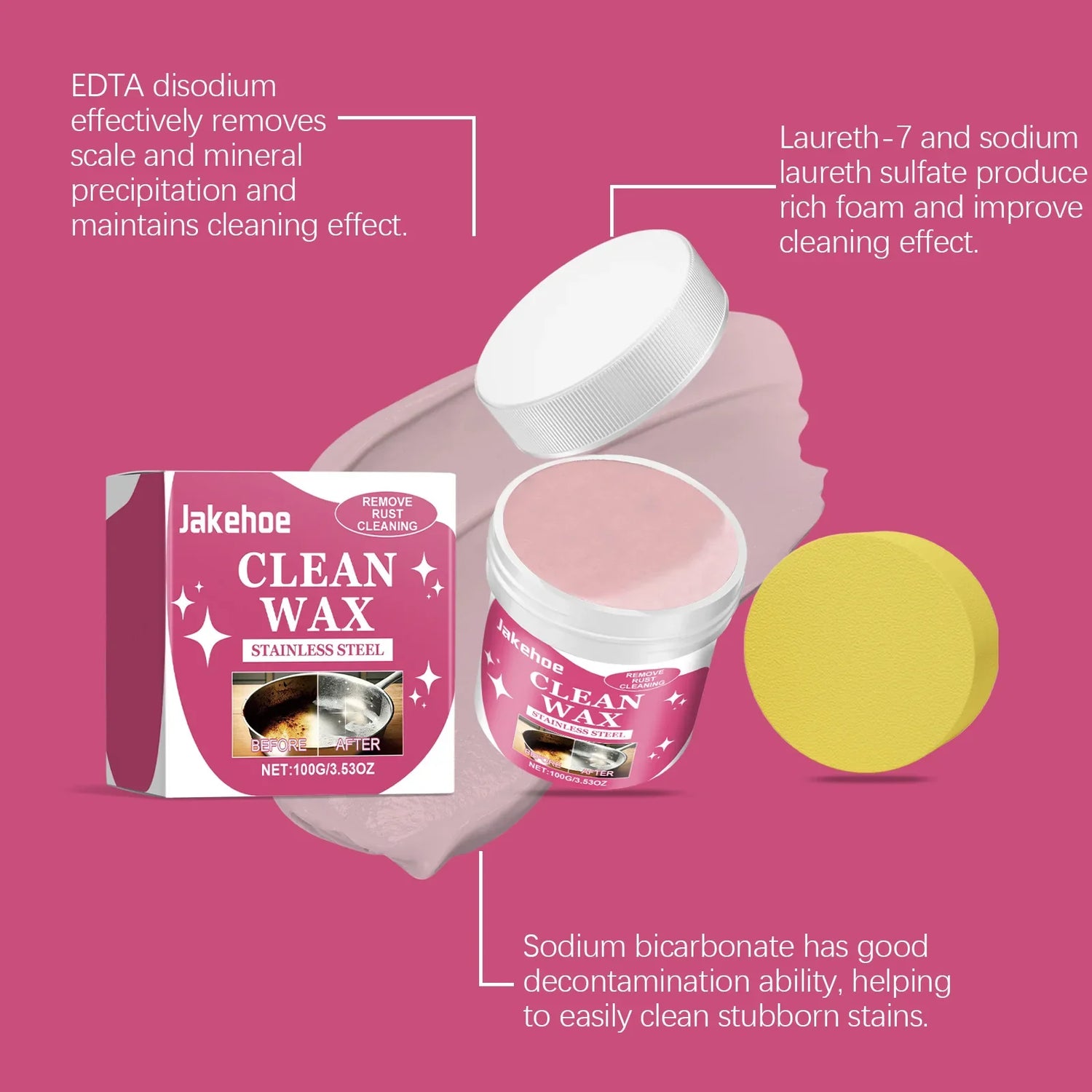 Multi-Purpose Cleaning Paste  Stainless Steel  Metal Surface Restorer - Product detail 8