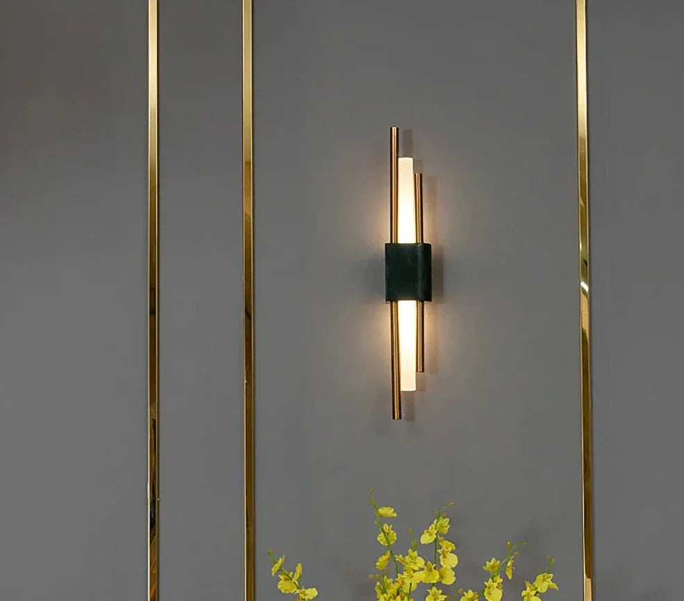 Modern Marble Wall Light Green Stone LED Sconce - Product detail 10