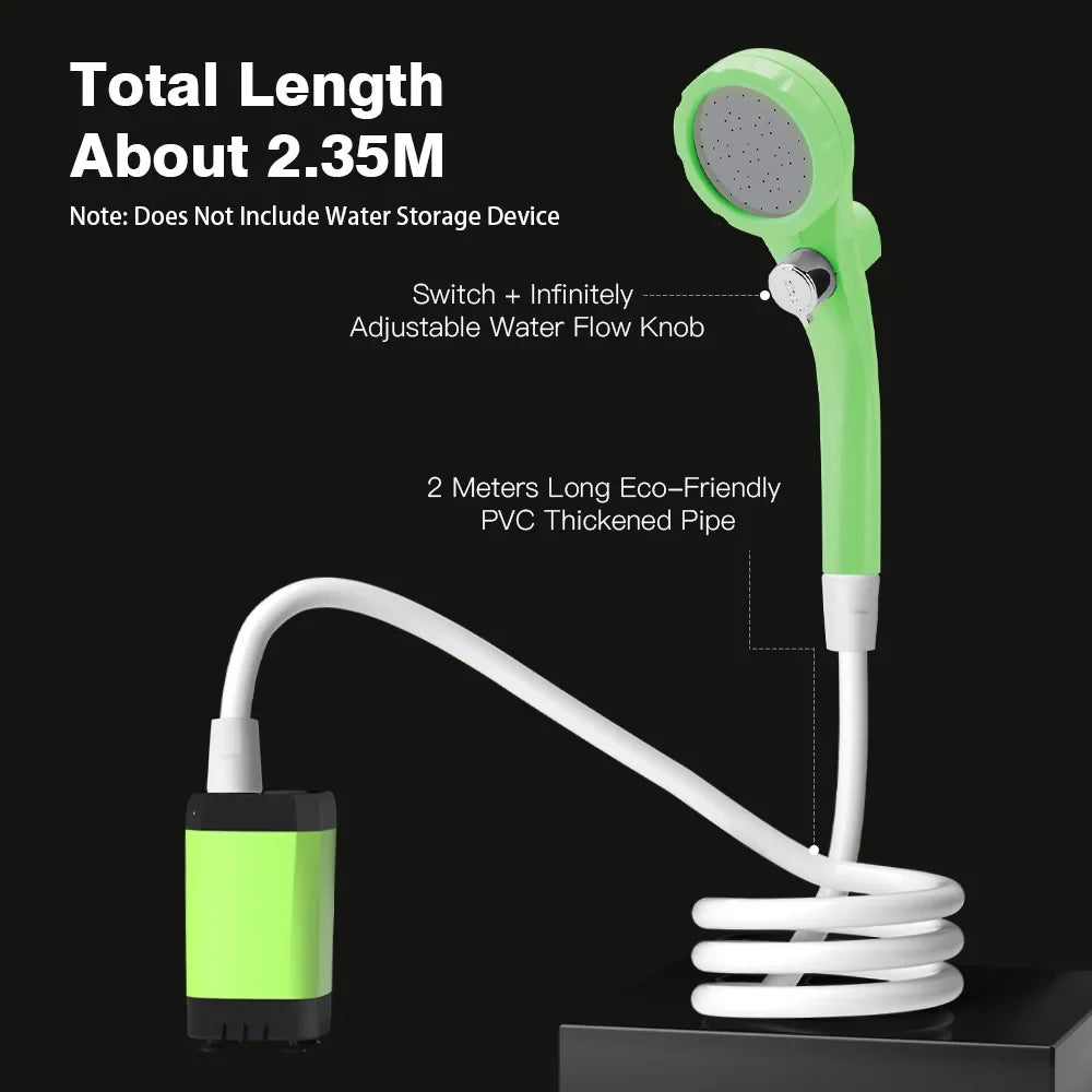 Portable Digital Shower Pump  Smart Battery-Powered Camping System - Product example