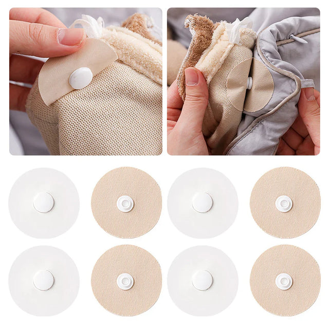 Duvet Cover Fasteners  Adhesive Corner Snaps Set - Product showcase